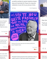 Visitors express love for President Carter