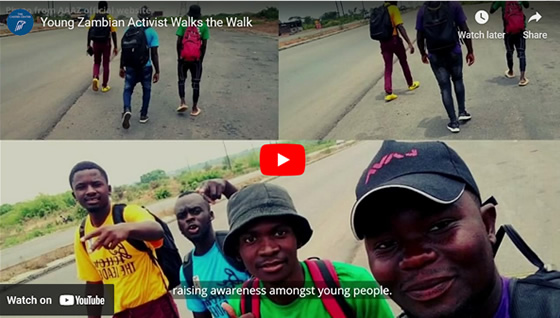 Young Zambian Activist Walks the Walk