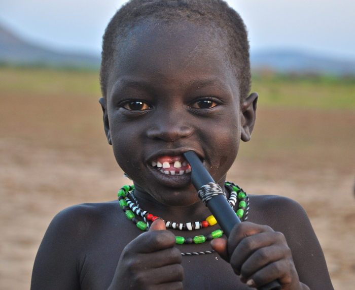 smiling Sudanese boy